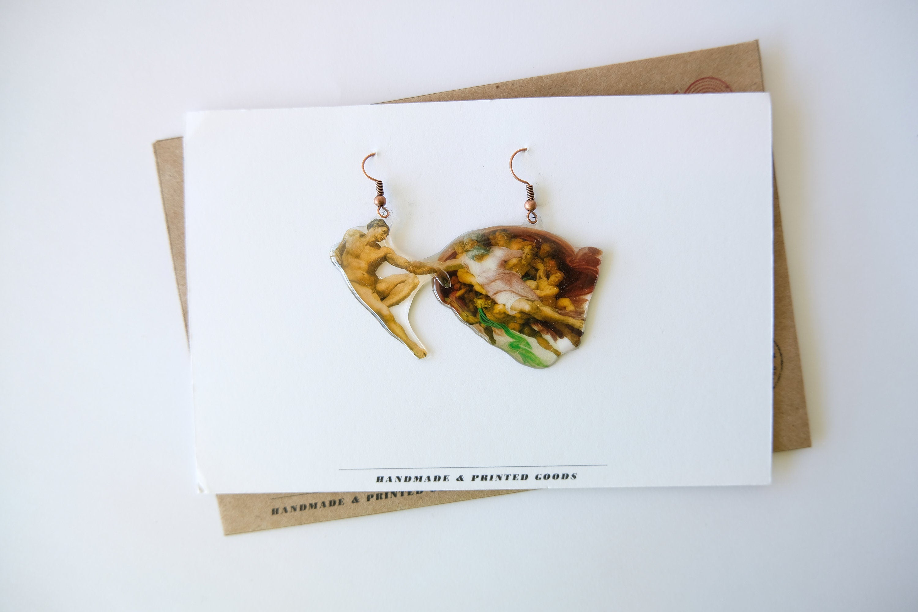 The Creation of Adam Earrings—Michelangelo