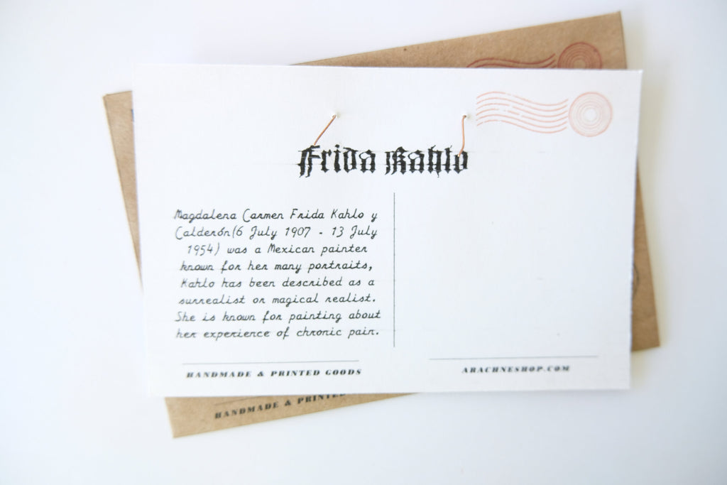 Frida Kahlo Earrings, Handmade Resin Stained-Glass Style, Copper Hooks