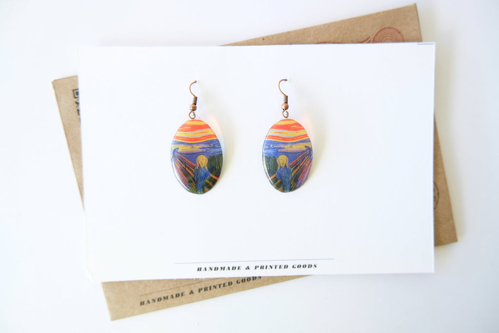 The Scream Earrings—Edvard Munch