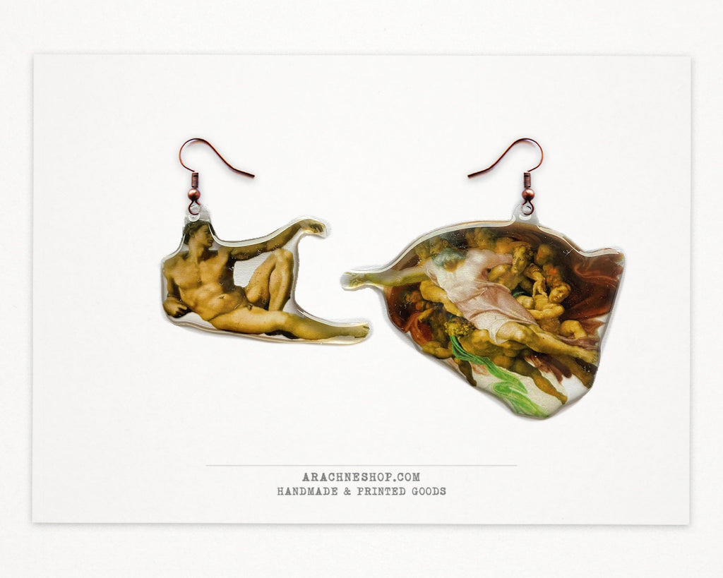 The Creation of Adam Earrings—Michelangelo