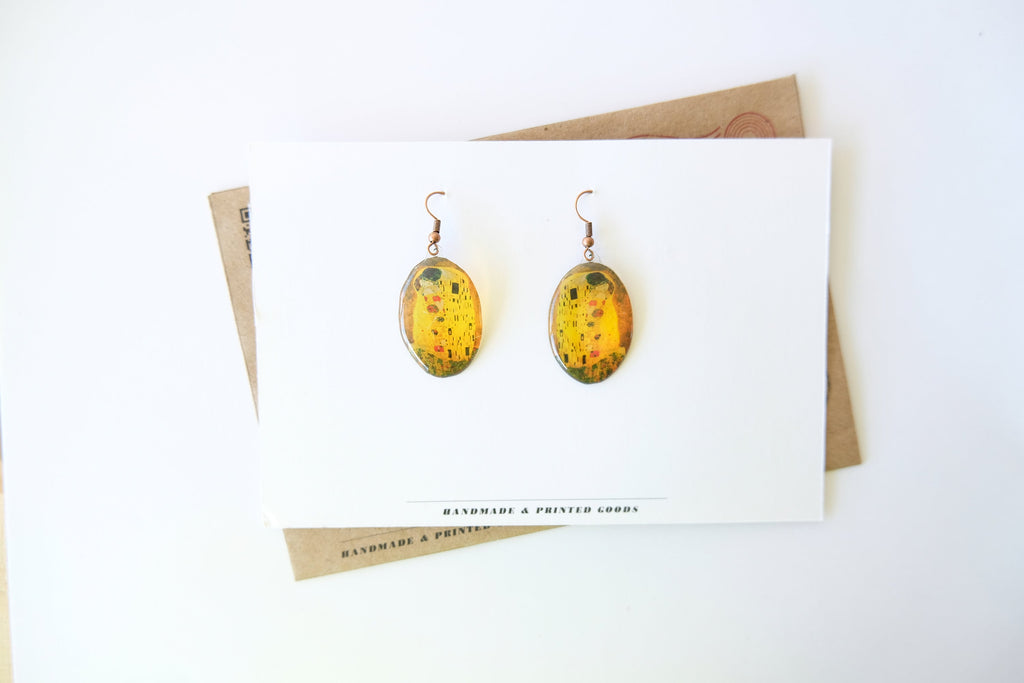 The Kiss Earrings—Gustav Klimt