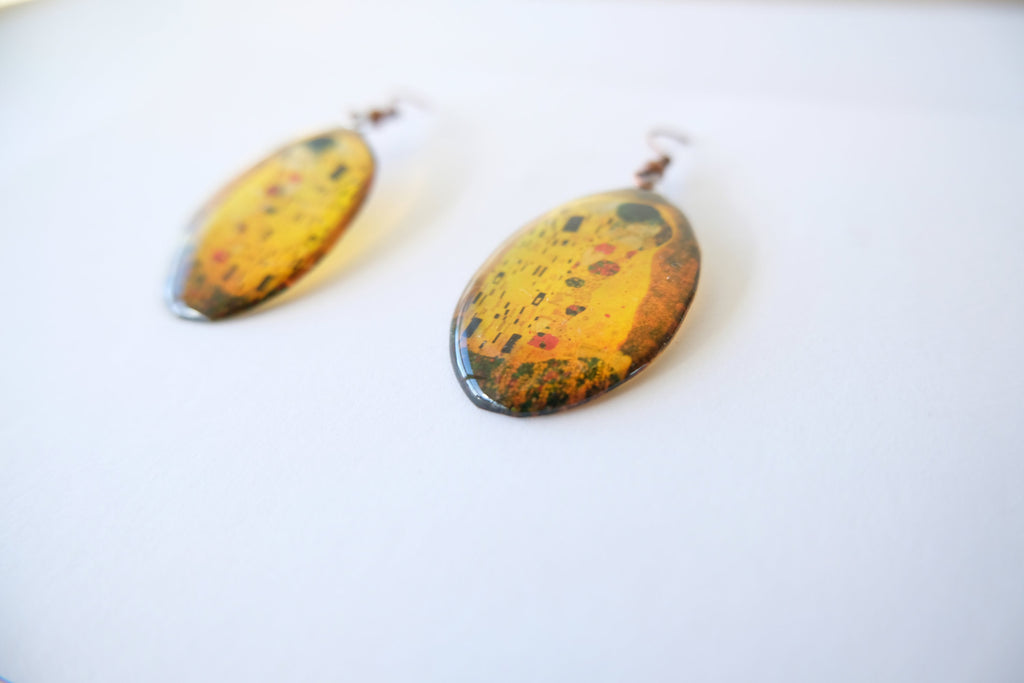 The Kiss Earrings—Gustav Klimt